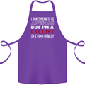 Cycling I Don't Mean to Be Awesome Cyclist Cotton Apron 100% Organic Purple