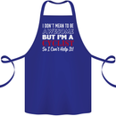 Cycling I Don't Mean to Be Awesome Cyclist Cotton Apron 100% Organic Royal Blue