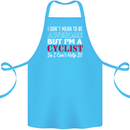 Cycling I Don't Mean to Be Awesome Cyclist Cotton Apron 100% Organic Turquoise