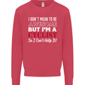 Cycling I Don't Mean to Be Awesome Cyclist Kids Sweatshirt Jumper Heliconia
