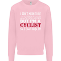 Cycling I Don't Mean to Be Awesome Cyclist Kids Sweatshirt Jumper Light Pink