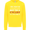 Cycling I Don't Mean to Be Awesome Cyclist Kids Sweatshirt Jumper Yellow
