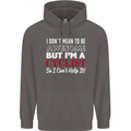 Cycling I Don't Mean to Be Awesome Cyclist Mens 80% Cotton Hoodie Charcoal