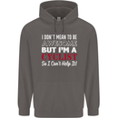 Cycling I Don't Mean to Be Awesome Cyclist Mens 80% Cotton Hoodie Charcoal