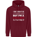 Cycling I Don't Mean to Be Awesome Cyclist Mens 80% Cotton Hoodie Maroon