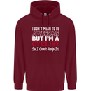 Cycling I Don't Mean to Be Awesome Cyclist Mens 80% Cotton Hoodie Maroon
