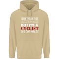 Cycling I Don't Mean to Be Awesome Cyclist Mens 80% Cotton Hoodie Sand
