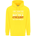 Cycling I Don't Mean to Be Awesome Cyclist Mens 80% Cotton Hoodie Yellow