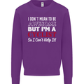 Cycling I Don't Mean to Be Awesome Cyclist Mens Sweatshirt Jumper Purple