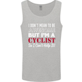 Cycling I Don't Mean to Be Awesome Cyclist Mens Vest Tank Top Sports Grey