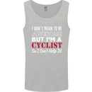 Cycling I Don't Mean to Be Awesome Cyclist Mens Vest Tank Top Sports Grey