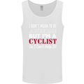 Cycling I Don't Mean to Be Awesome Cyclist Mens Vest Tank Top White
