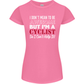 Cycling I Don't Mean to Be Awesome Cyclist Womens Petite Cut T-Shirt Azalea