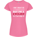 Cycling I Don't Mean to Be Awesome Cyclist Womens Petite Cut T-Shirt Azalea