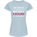 Cycling I Don't Mean to Be Awesome Cyclist Womens Petite Cut T-Shirt Light Blue