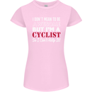 Cycling I Don't Mean to Be Awesome Cyclist Womens Petite Cut T-Shirt Light Pink
