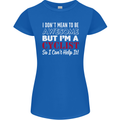 Cycling I Don't Mean to Be Awesome Cyclist Womens Petite Cut T-Shirt Royal Blue
