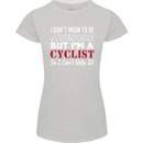 Cycling I Don't Mean to Be Awesome Cyclist Womens Petite Cut T-Shirt Sports Grey