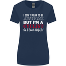 Cycling I Don't Mean to Be Awesome Cyclist Womens Wider Cut T-Shirt Navy Blue