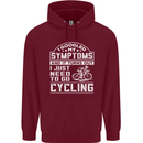 Cycling I Googled My Symptoms Cyclist Funny Childrens Kids Hoodie Maroon