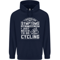 Cycling I Googled My Symptoms Cyclist Funny Childrens Kids Hoodie Navy Blue