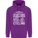 Cycling I Googled My Symptoms Cyclist Funny Childrens Kids Hoodie Purple