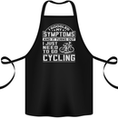 Cycling I Googled My Symptoms Cyclist Funny Cotton Apron 100% Organic Black