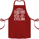 Cycling I Googled My Symptoms Cyclist Funny Cotton Apron 100% Organic Maroon
