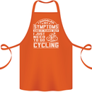 Cycling I Googled My Symptoms Cyclist Funny Cotton Apron 100% Organic Orange