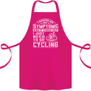 Cycling I Googled My Symptoms Cyclist Funny Cotton Apron 100% Organic Pink