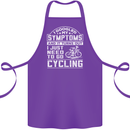 Cycling I Googled My Symptoms Cyclist Funny Cotton Apron 100% Organic Purple