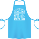 Cycling I Googled My Symptoms Cyclist Funny Cotton Apron 100% Organic Turquoise