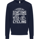 Cycling I Googled My Symptoms Cyclist Funny Kids Sweatshirt Jumper Navy Blue