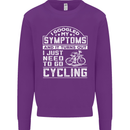Cycling I Googled My Symptoms Cyclist Funny Kids Sweatshirt Jumper Purple
