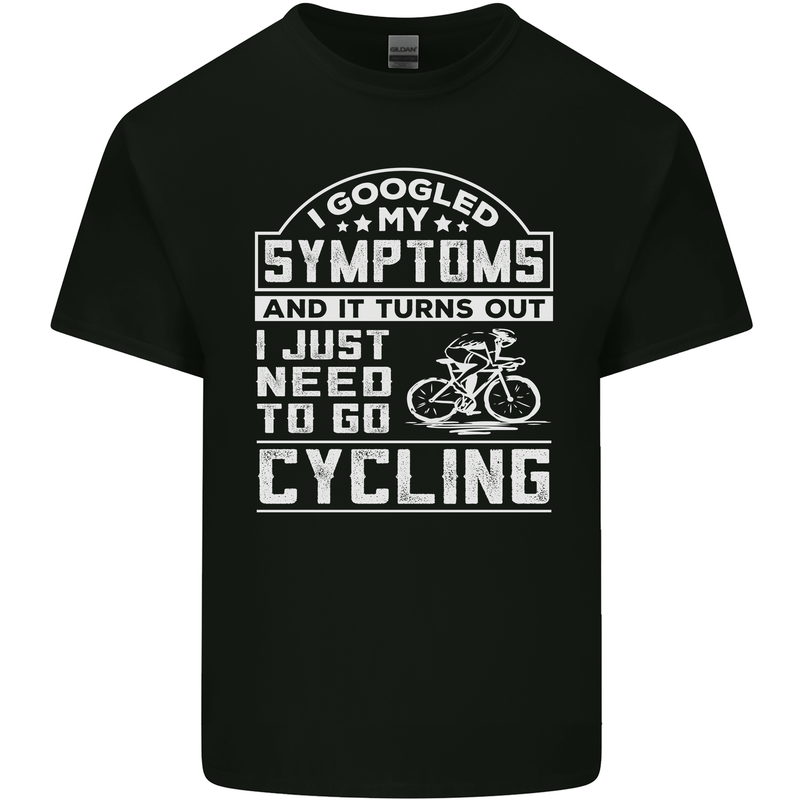 Cycling I Googled My Symptoms Cyclist Funny Kids T-Shirt Childrens Black
