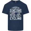 Cycling I Googled My Symptoms Cyclist Funny Kids T-Shirt Childrens Navy Blue