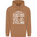 Cycling I Googled My Symptoms Cyclist Funny Mens 80% Cotton Hoodie Caramel Latte