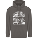 Cycling I Googled My Symptoms Cyclist Funny Mens 80% Cotton Hoodie Charcoal