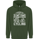 Cycling I Googled My Symptoms Cyclist Funny Mens 80% Cotton Hoodie Forest Green