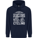 Cycling I Googled My Symptoms Cyclist Funny Mens 80% Cotton Hoodie Navy Blue