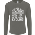 Cycling I Googled My Symptoms Cyclist Funny Mens Long Sleeve T-Shirt Charcoal