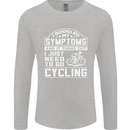 Cycling I Googled My Symptoms Cyclist Funny Mens Long Sleeve T-Shirt Sports Grey