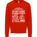 Cycling I Googled My Symptoms Cyclist Funny Mens Sweatshirt Jumper Bright Red