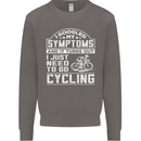 Cycling I Googled My Symptoms Cyclist Funny Mens Sweatshirt Jumper Charcoal