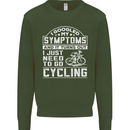 Cycling I Googled My Symptoms Cyclist Funny Mens Sweatshirt Jumper Forest Green