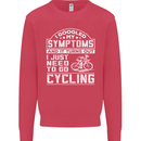 Cycling I Googled My Symptoms Cyclist Funny Mens Sweatshirt Jumper Heliconia