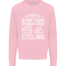 Cycling I Googled My Symptoms Cyclist Funny Mens Sweatshirt Jumper Light Pink