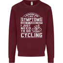 Cycling I Googled My Symptoms Cyclist Funny Mens Sweatshirt Jumper Maroon