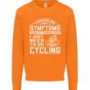 Cycling I Googled My Symptoms Cyclist Funny Mens Sweatshirt Jumper Orange