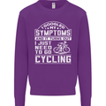 Cycling I Googled My Symptoms Cyclist Funny Mens Sweatshirt Jumper Purple